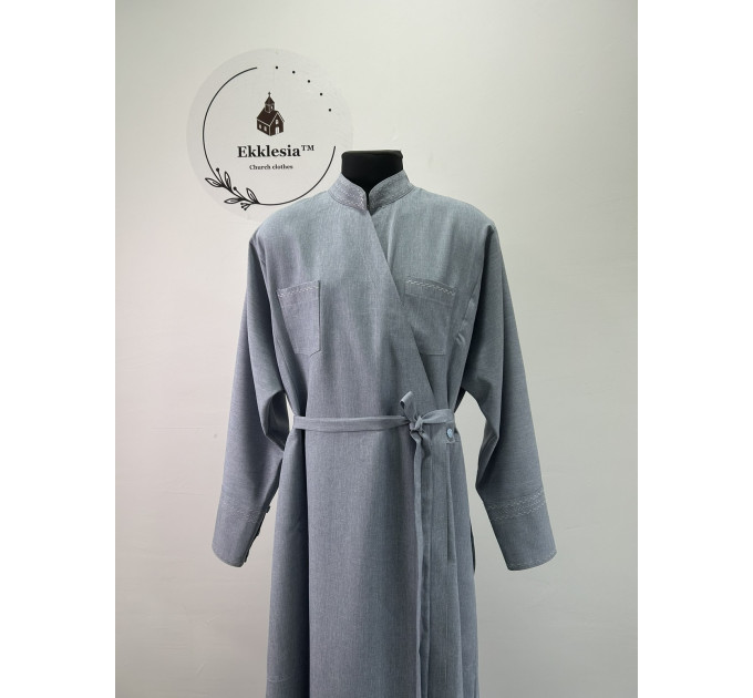 Embroidered Orthodox cassock - Inner cassock - Cassock for a priest- Church garment - Religious cloth - Orthodox cassock
