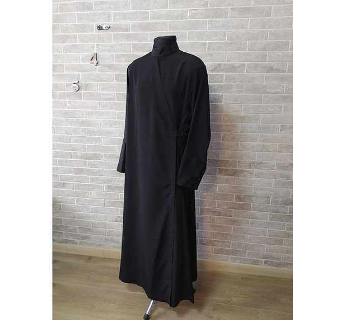Slavic Cassock in wet silk without embroidery - Slavic style Orthodox cassock - Cassock for a priest - Religious cloth - Clergy robe - Undercassock
