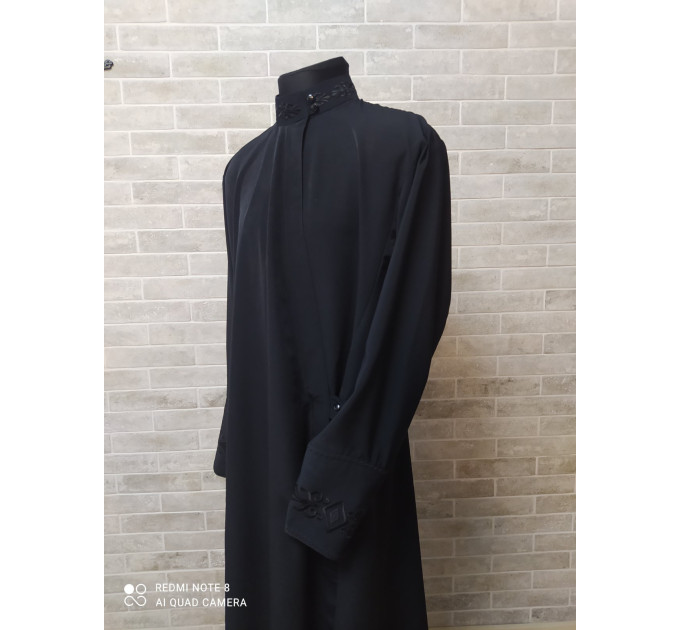 Embroidered Slavic Cassock - Embroidered Slavic style Orthodox cassock - Cassock for a priest - Religious cloth - Undercassock