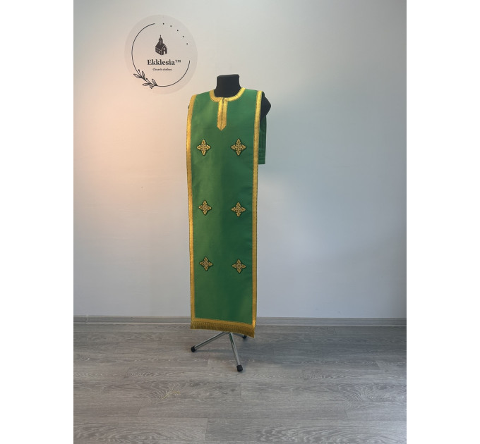 Coptic style epitrachilus - Coptic Stole in satin - Coptic epitrachil