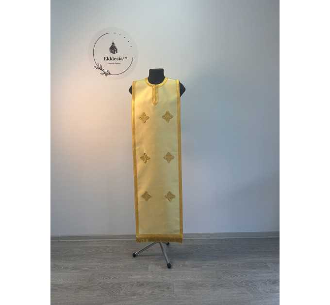 Coptic style epitrachilus - Coptic Stole in satin - Coptic epitrachil