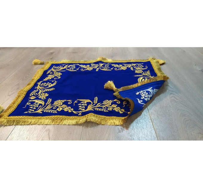 Embroidered velvet gospel cover - Gospel vestment - Gospel Cape Altar cover