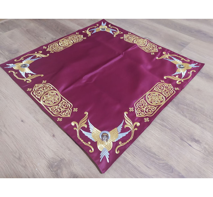 Embroidered Iliton in satin - Canonical altar iliton - eiliton