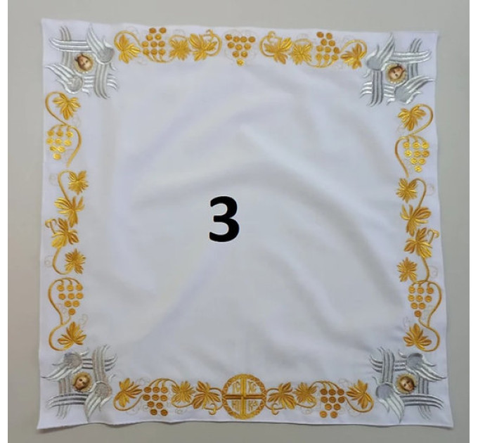 Embroidered Iliton in satin - Canonical altar iliton - eiliton with embroidery