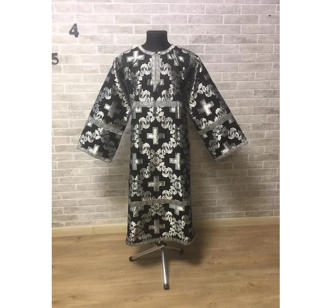 Black orthodox sticharion - Church stikhar - Altar Server Reader Robe