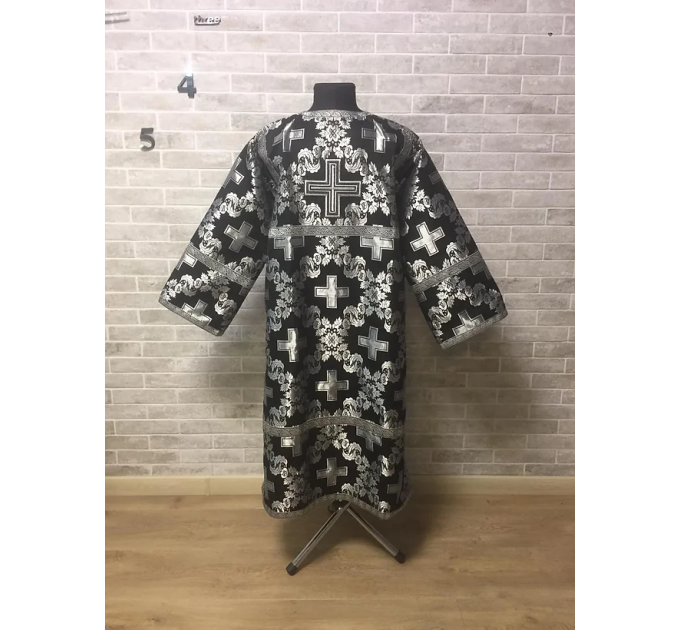 Black orthodox sticharion - Church stikhar - Altar Server Reader Robe