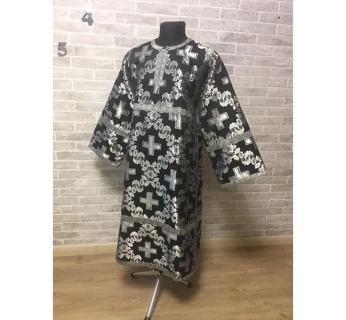 Black orthodox sticharion - Church stikhar - Altar Server Reader Robe