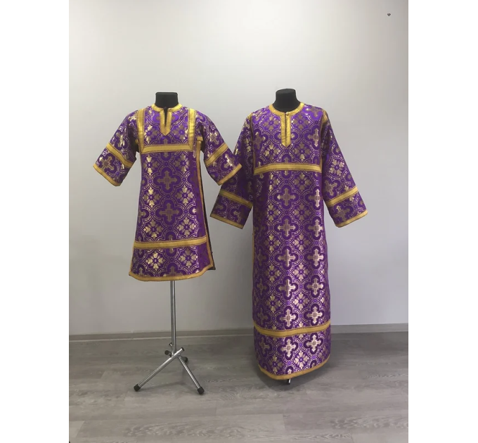 Violet childrens sticharion (up to 150 cm height) - Church Altar Server boy robe