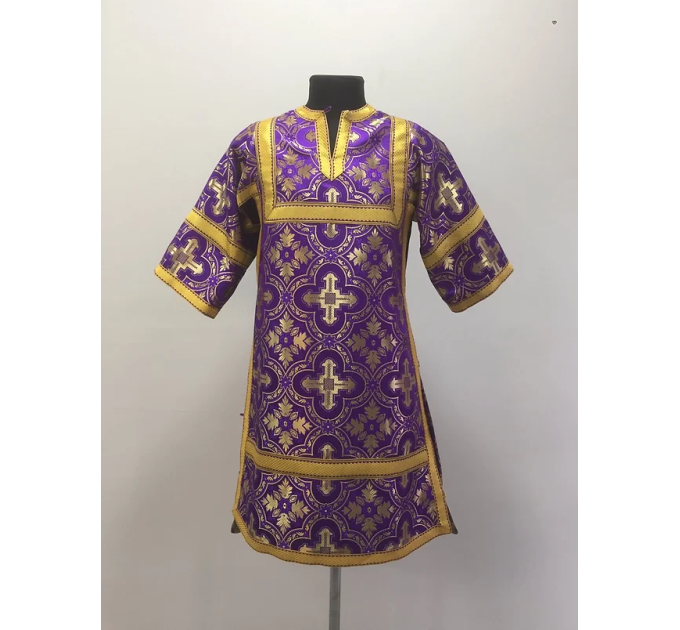 Violet childrens sticharion (up to 150 cm height) - Church Altar Server boy robe