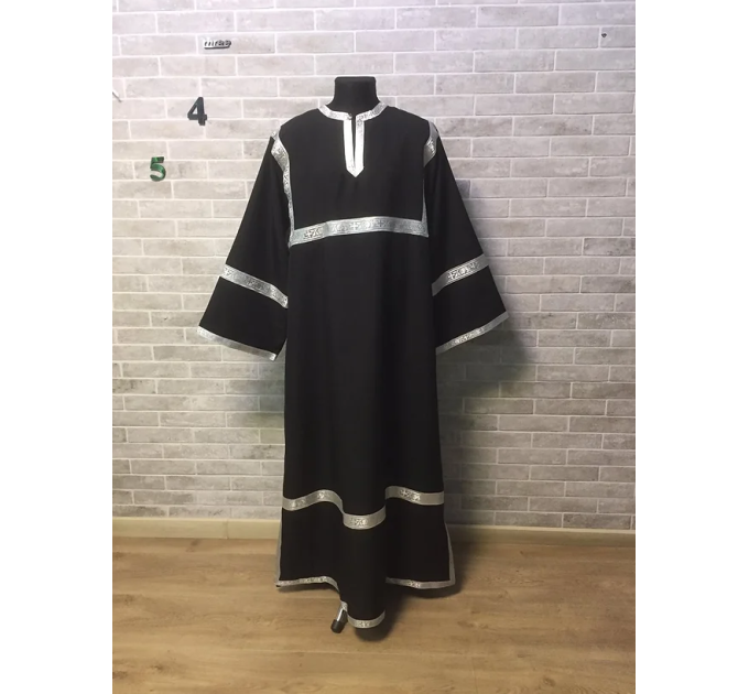 Blue Altar Server Reader Robe in gabardine - Stikharion - Surplice - Rochet alb