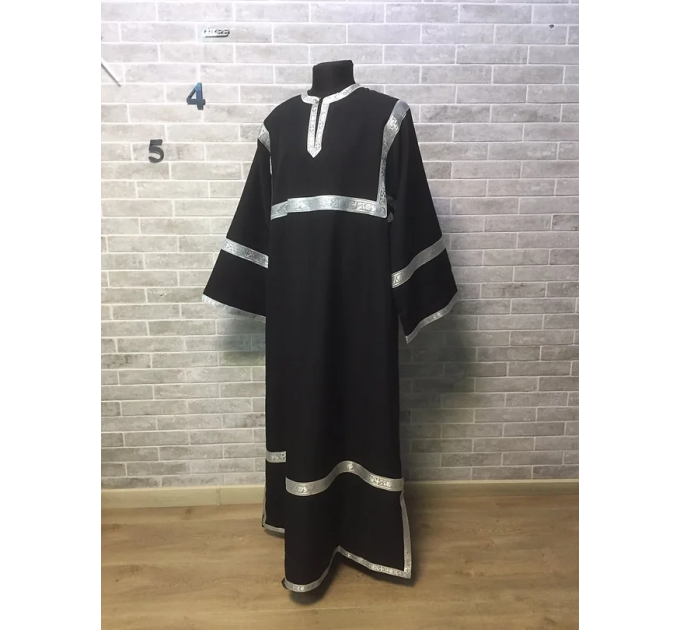 Blue Altar Server Reader Robe in gabardine - Stikharion - Surplice - Rochet alb