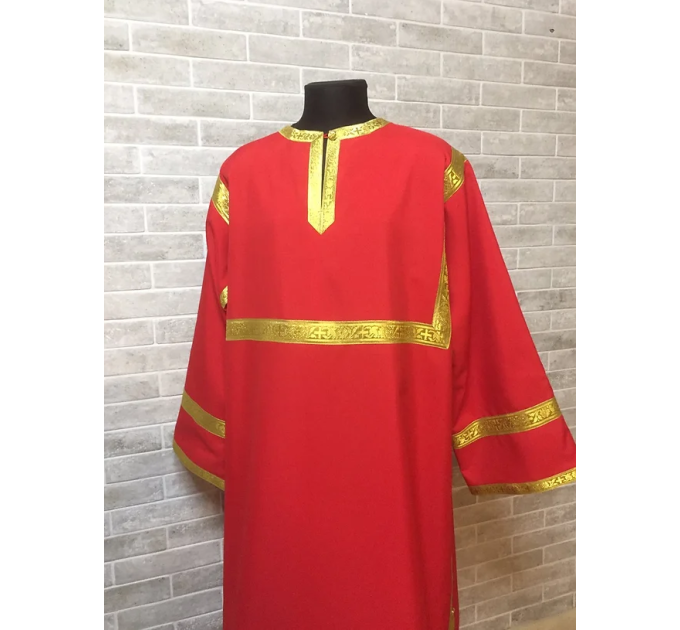 Blue Altar Server Reader Robe in gabardine - Stikharion - Surplice - Rochet alb