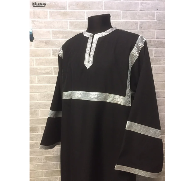 Blue Altar Server Reader Robe in gabardine - Stikharion - Surplice - Rochet alb