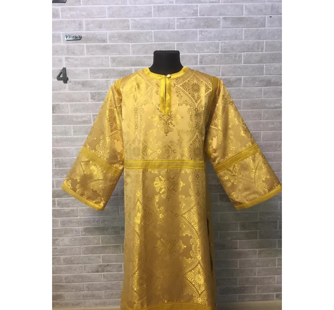 Gold sticharion - Stikhar - Altar Server Reader Robe with lining