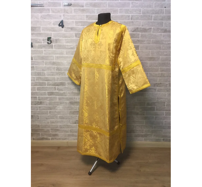 Gold sticharion - Stikhar - Altar Server Reader Robe with lining