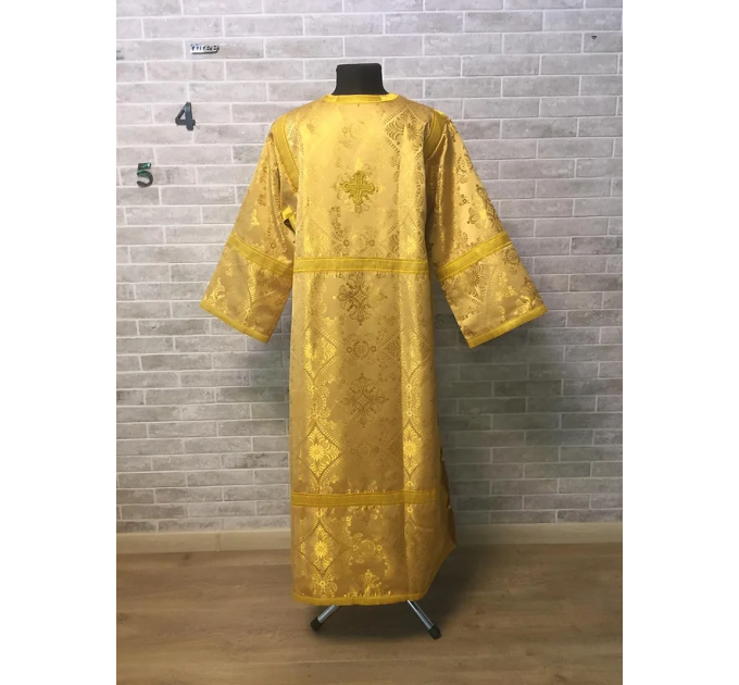 Gold sticharion - Stikhar - Altar Server Reader Robe with lining