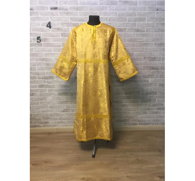 Gold sticharion - Stikhar - Altar Server Reader Robe with lining
