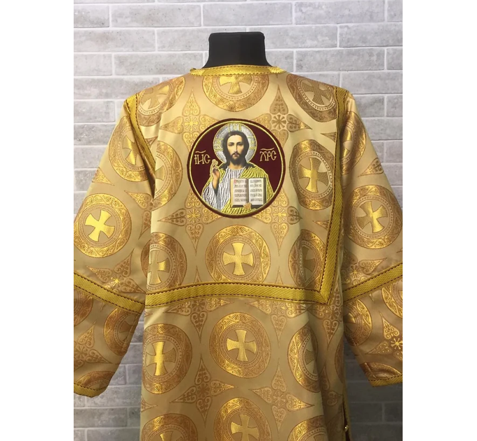 Orthodox church sticharion with icon - Church stikhar - Altar Server Reader Robe