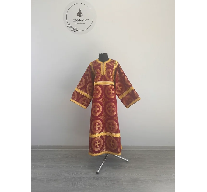 Orthodox church sticharion with icon - Church stikhar - Altar Server Reader Robe