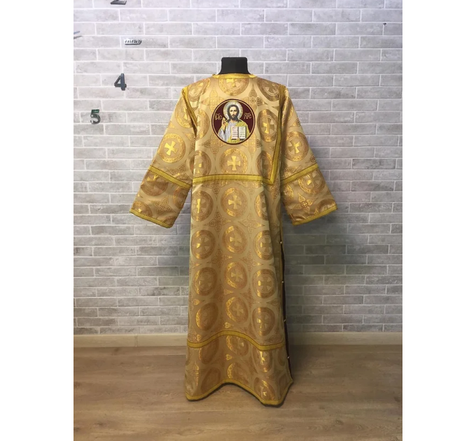 Orthodox church sticharion with icon - Church stikhar - Altar Server Reader Robe