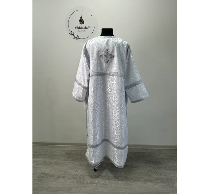 Altar Server Reader Robe in Christmas brocade - Stikharion - Surplice - Rochet