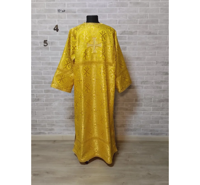Altar Server Reader Robe in Christmas brocade - Stikharion - Surplice - Rochet