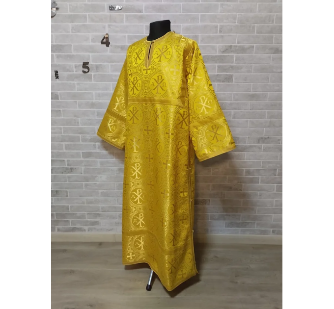 Altar Server Reader Robe in Christmas brocade - Stikharion - Surplice - Rochet