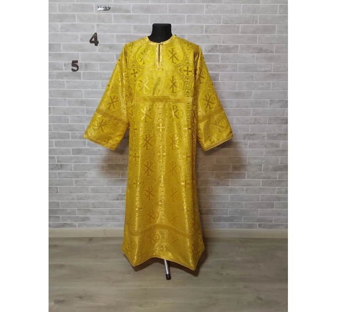 Altar Server Reader Robe in Christmas brocade - Stikharion - Surplice - Rochet