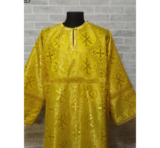 Altar Server Reader Robe in Christmas brocade - Stikharion - Surplice - Rochet