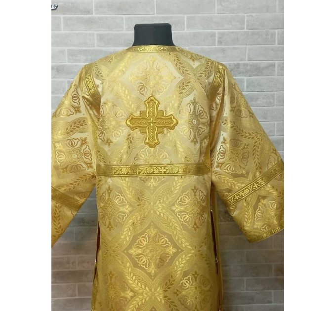 Gold sticharion - Stikhar - Altar Server Reader Robe - Liturgical clothes