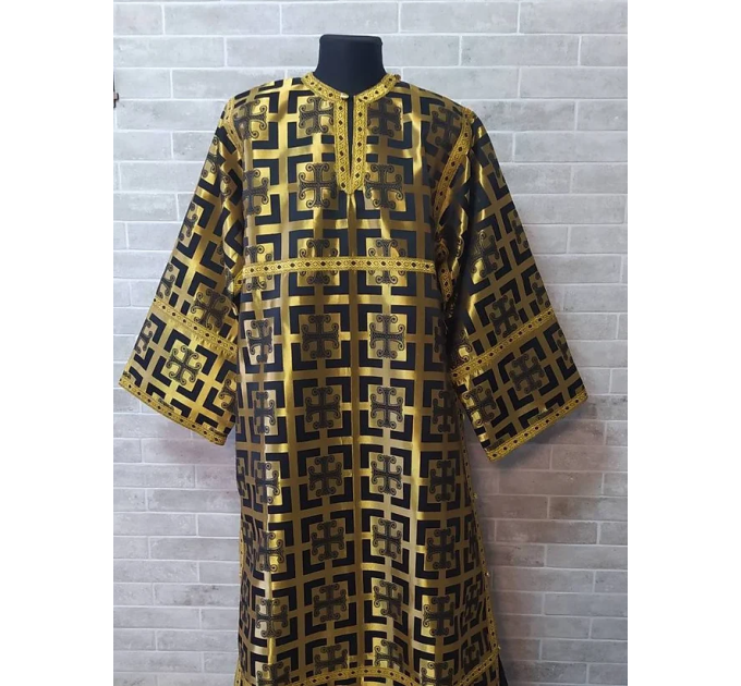 Black-gold Altar Server Reader Robe - Stikharion - Surplice - Rochet alb