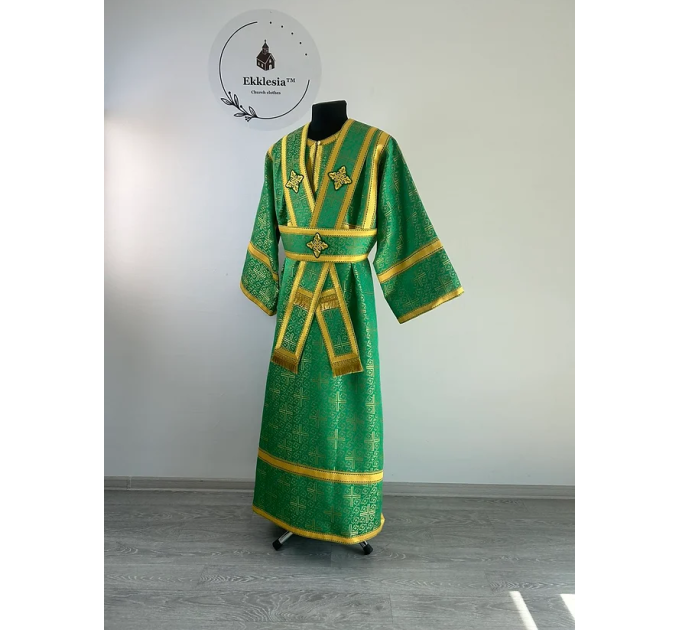 Subdeacon's set - Stichar and orar in greek brocade - Orthodox liturgical set