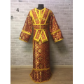 Red subdeacon's vestment set - Sticharion and single orar in Greek brocade