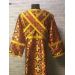 Red subdeacon's vestment set - Sticharion and single orar in Greek brocade