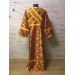 Red subdeacon's vestment set - Sticharion and single orar in Greek brocade