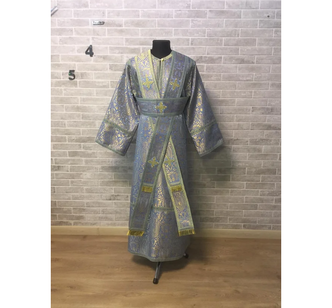 Subdeacon's vestment - Sticharion and orar in greek brocade - Orthodox cloth