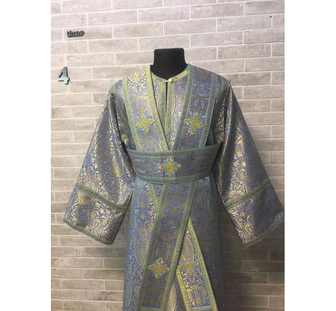 Subdeacon's vestment - Sticharion and orar in greek brocade - Orthodox cloth