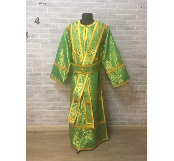 Subdeacon's vestment set - Sticharion and single orar in Greek brocade