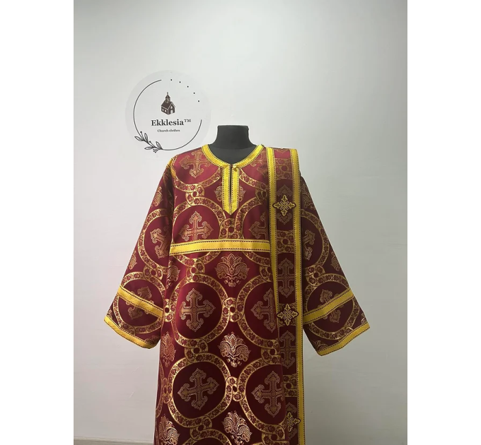 Protodeacon's vestment set - Stichar, double orar, cuffs - Deacon's orarion