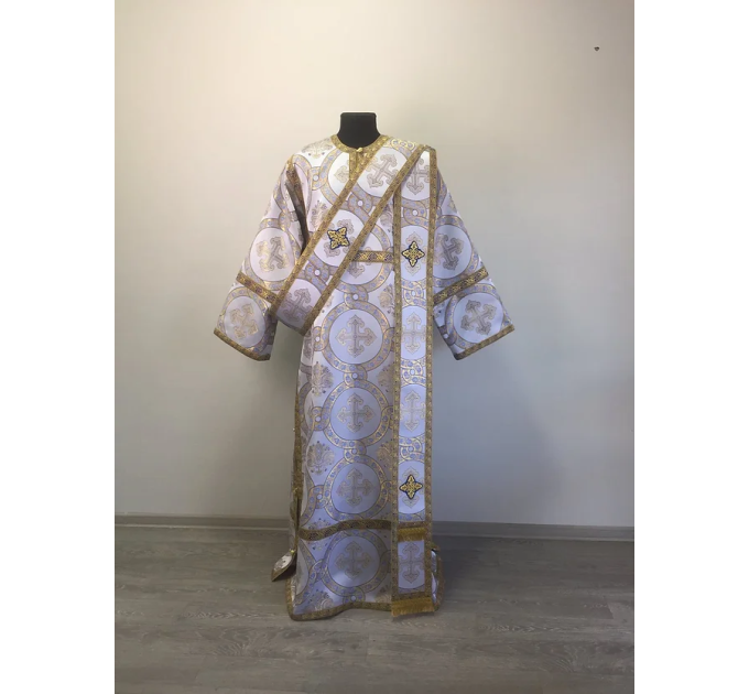 Protodeacon's vestment set - Stichar, double orar, cuffs - Deacon's orarion