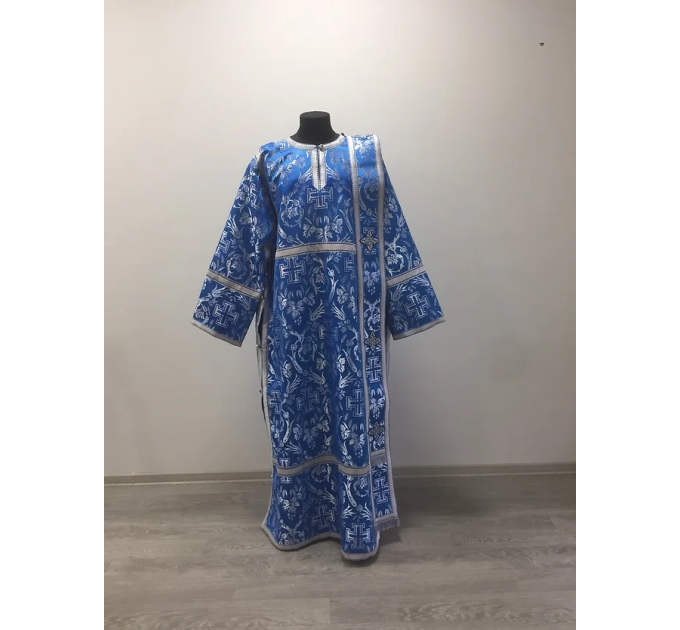 Vestment set for deacon - Stichar, orar, cuffs in brocade - Deacon's set