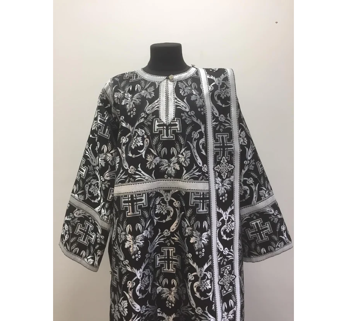 Vestment set for deacon - Stichar, orar, cuffs in brocade - Deacon's set