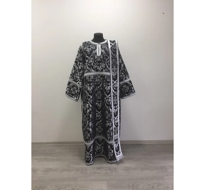 Vestment set for deacon - Stichar, orar, cuffs in brocade - Deacon's set