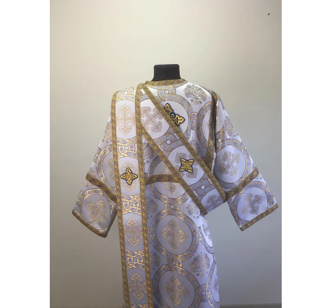 Protodeacon's vestment set - Stichar, double orar, cuffs - Deacon's orarion