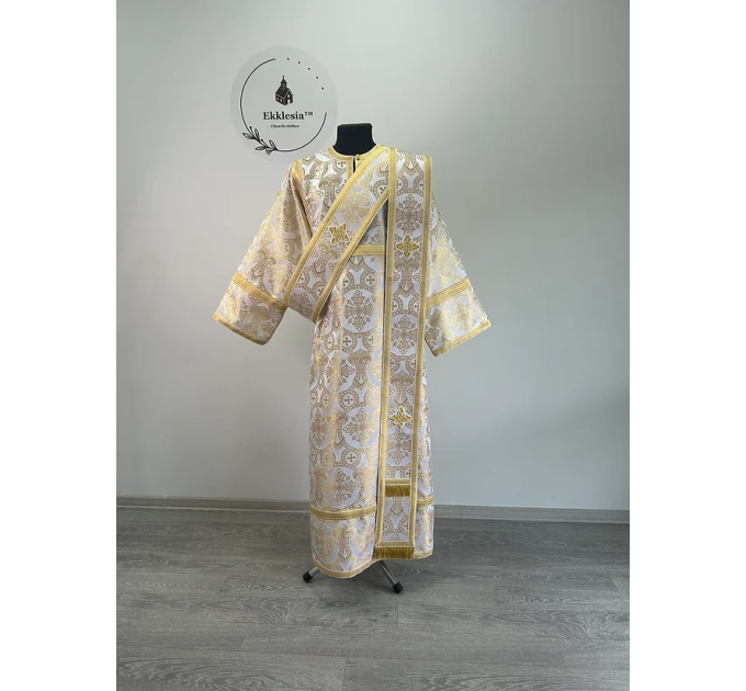 Corona protodeacon's alb - Orthodox vestment for protodeacon - Stichar and orar
