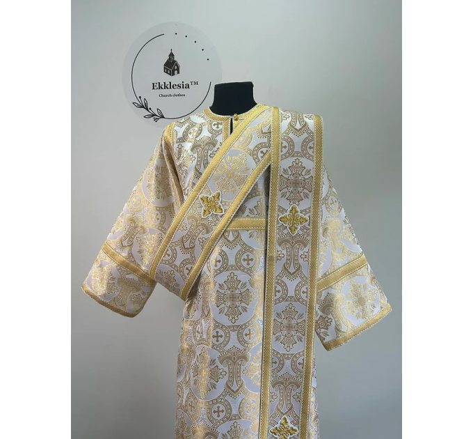 Corona protodeacon's alb - Orthodox vestment for protodeacon - Stichar and orar