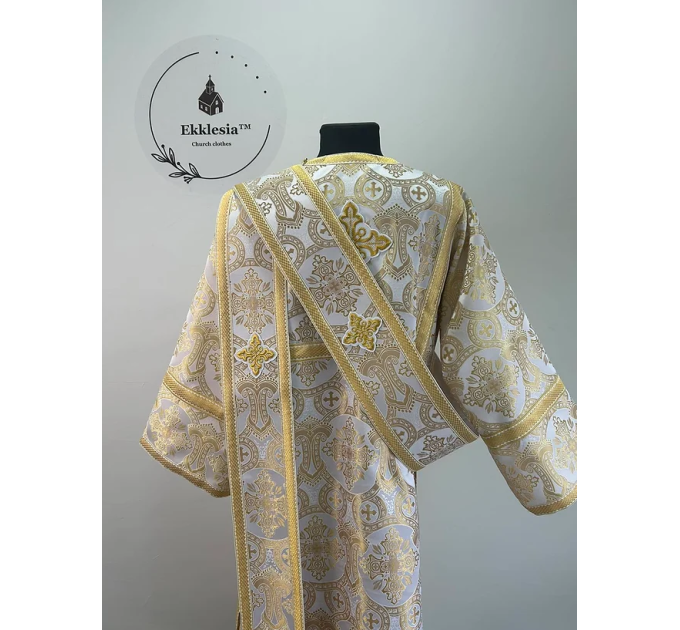 Corona protodeacon's alb - Orthodox vestment for protodeacon - Stichar and orar