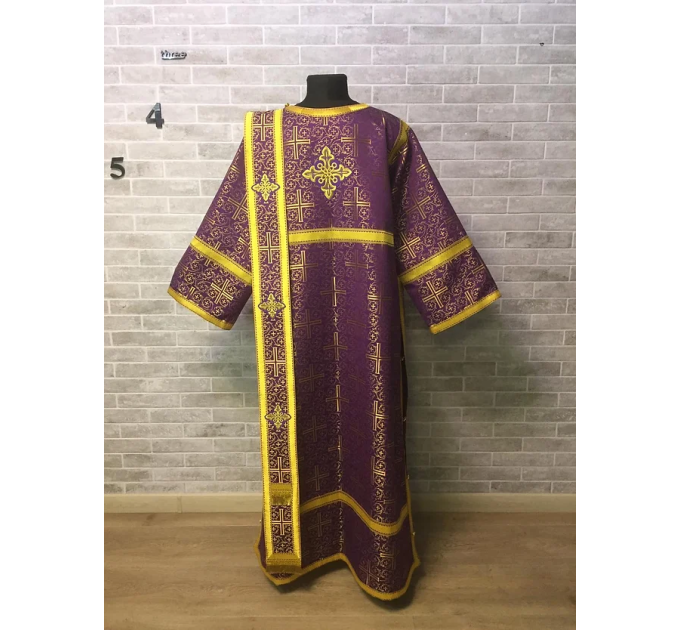 Deacon's vestment with single orar - Orthodox Liturgical set sticharion and orar