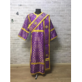 Protodeacon's liturgical vestment - Orthodox sticharion, double orar and cuffs