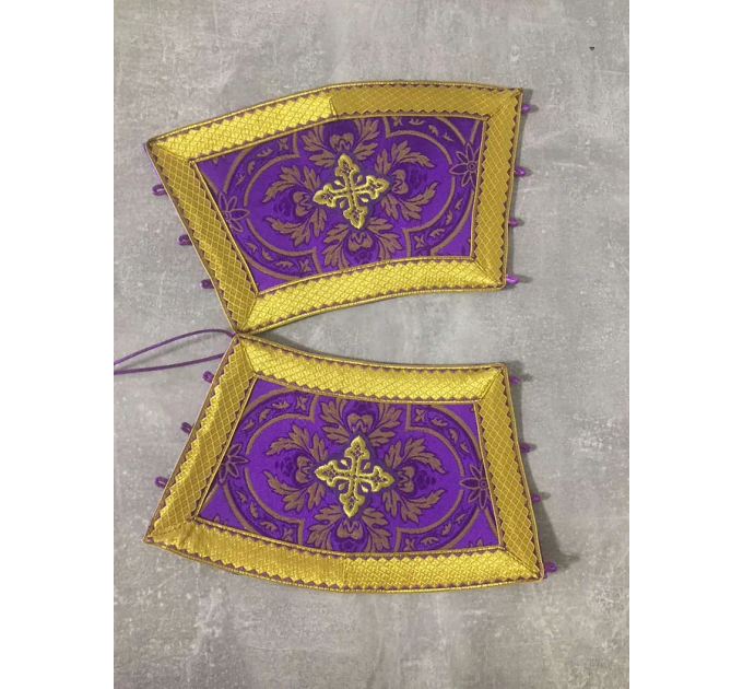Protodeacon's liturgical vestment - Orthodox sticharion, double orar and cuffs